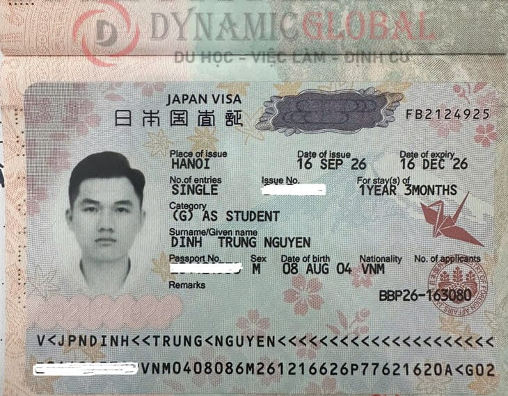 CHÚC MỪNG ĐINH TRUNG NGUYÊN CHÍNH THỨC NHẬN VISA DU HỌC NHẬT BẢN!