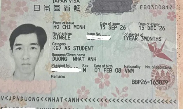 CHÚC MỪNG DƯƠNG NHẬT ANH – CHÍNH THỨC BẮT ĐẦU HÀNH TRÌNH DU HỌC NHẬT BẢN!